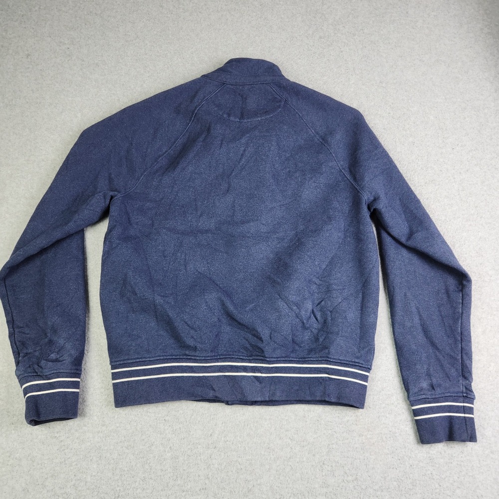 Mr. P by Mr. Porter Navy Varsity Jacket with Preppy Contrast Stripes - Picture 3 of 9